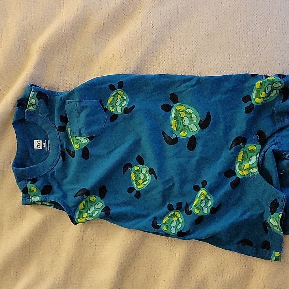 Tea collection romper 9-12 months - turtles
